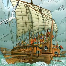 Схема вышивки «Navio a remo.»