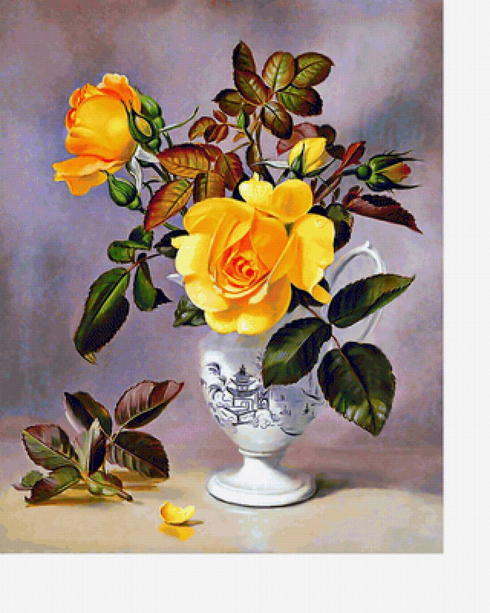 Натюрморт. - живопись., натюрморт, цветы - предпросмотр