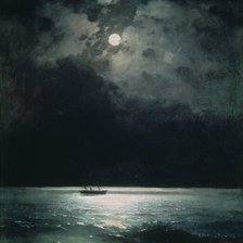 Схема вышивки «Ночь на черном море . Айвазовский.»