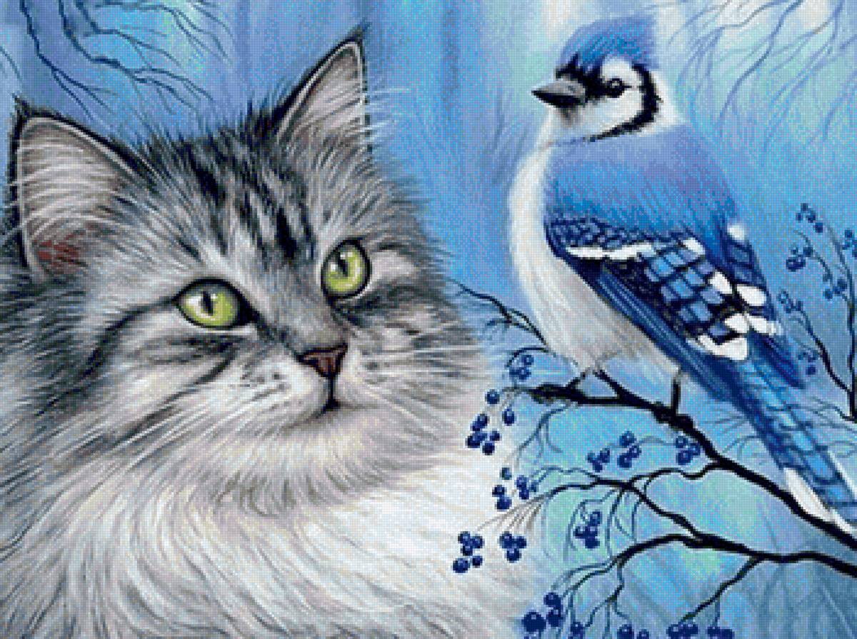 №2320316 - природа, птицы, кошки - предпросмотр