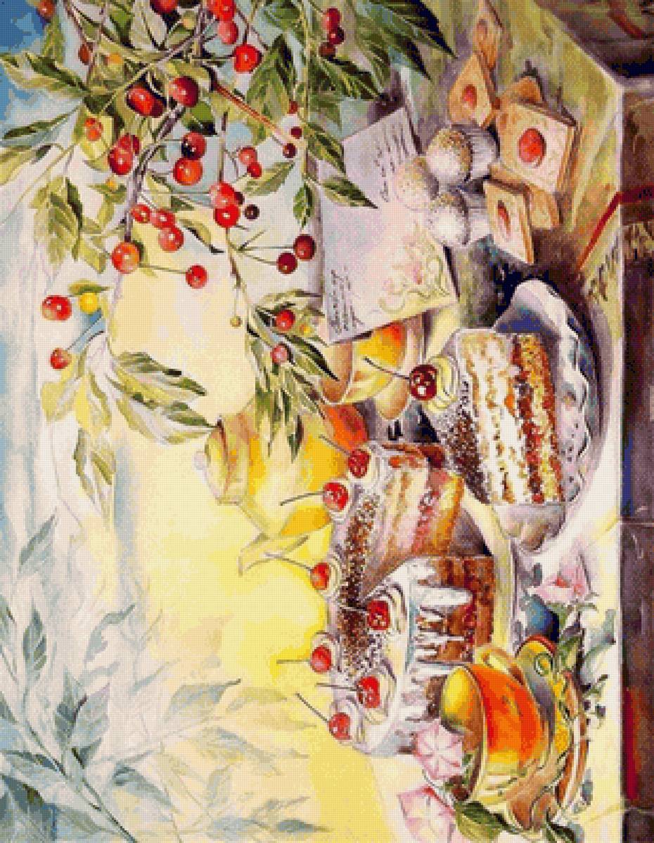 С ДНЁМ РОЖДЕНИЯ - натюрморт, еда - предпросмотр