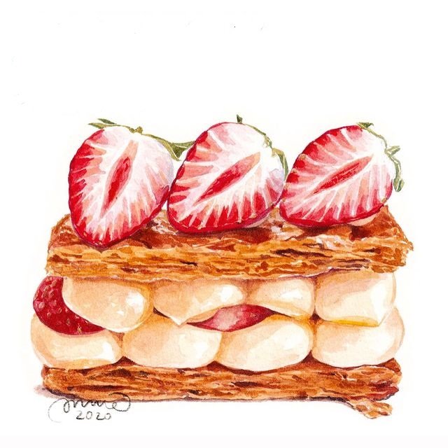 КОННИ АУ. КЛУБНИЧНОЕ ПИРОЖЕНОЕ - торты, пироженые - оригинал