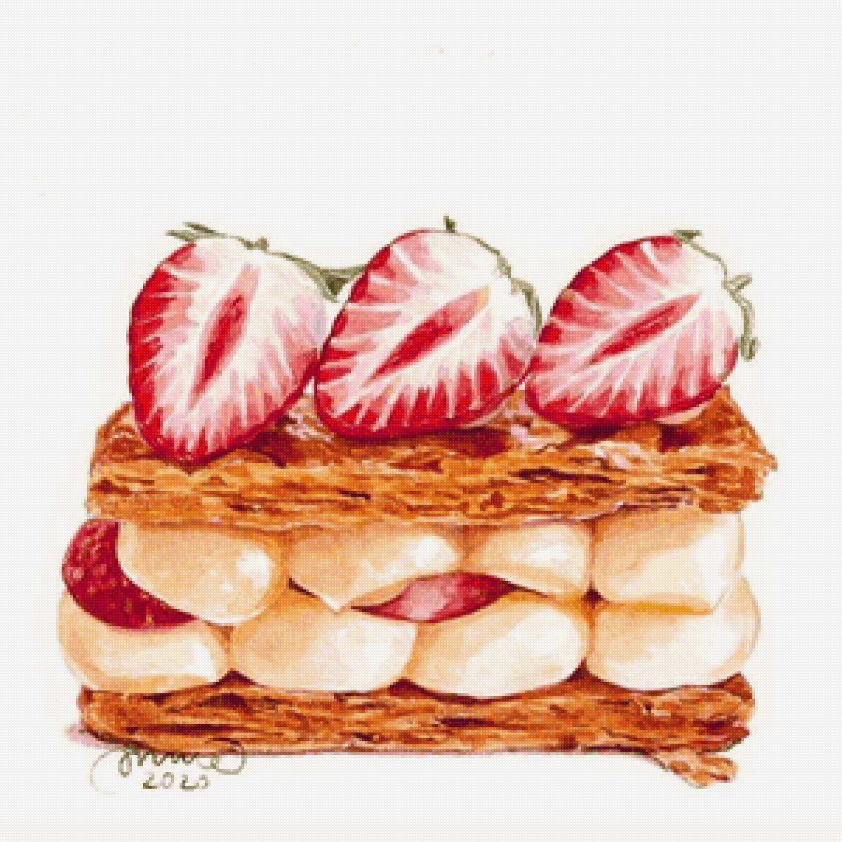 КОННИ АУ. КЛУБНИЧНОЕ ПИРОЖЕНОЕ - торты, пироженые - предпросмотр