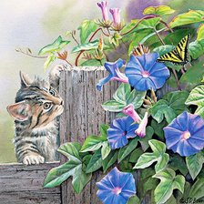 Схема вышивки «Gato.»