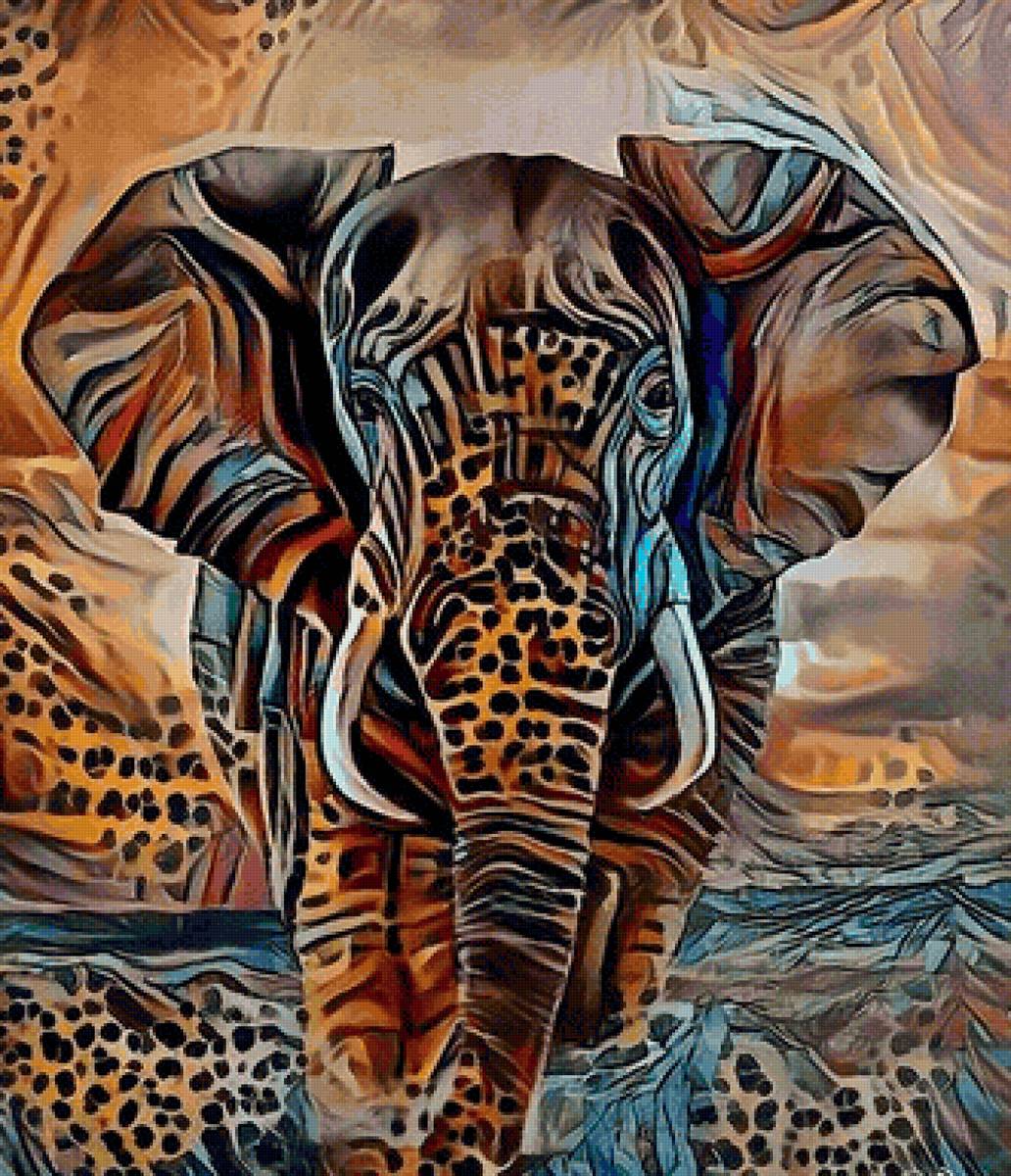 Elefante. - animais.pintura. - предпросмотр