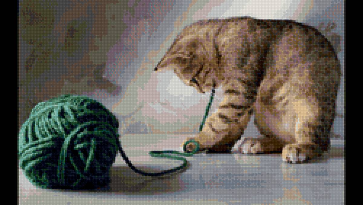 Распутывайся... - клубок, распутывание, котенок - предпросмотр