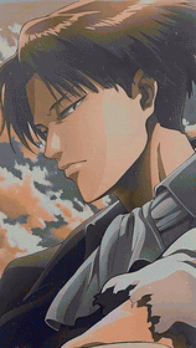 Леви Аккерман - атака титанов, леви, вышивка - предпросмотр