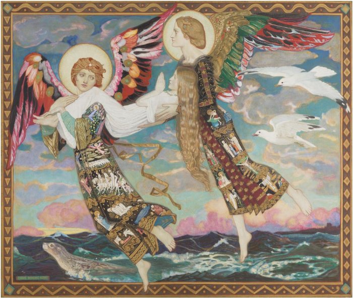 John Duncan, Saint Bride - религия, море, ангелы - оригинал