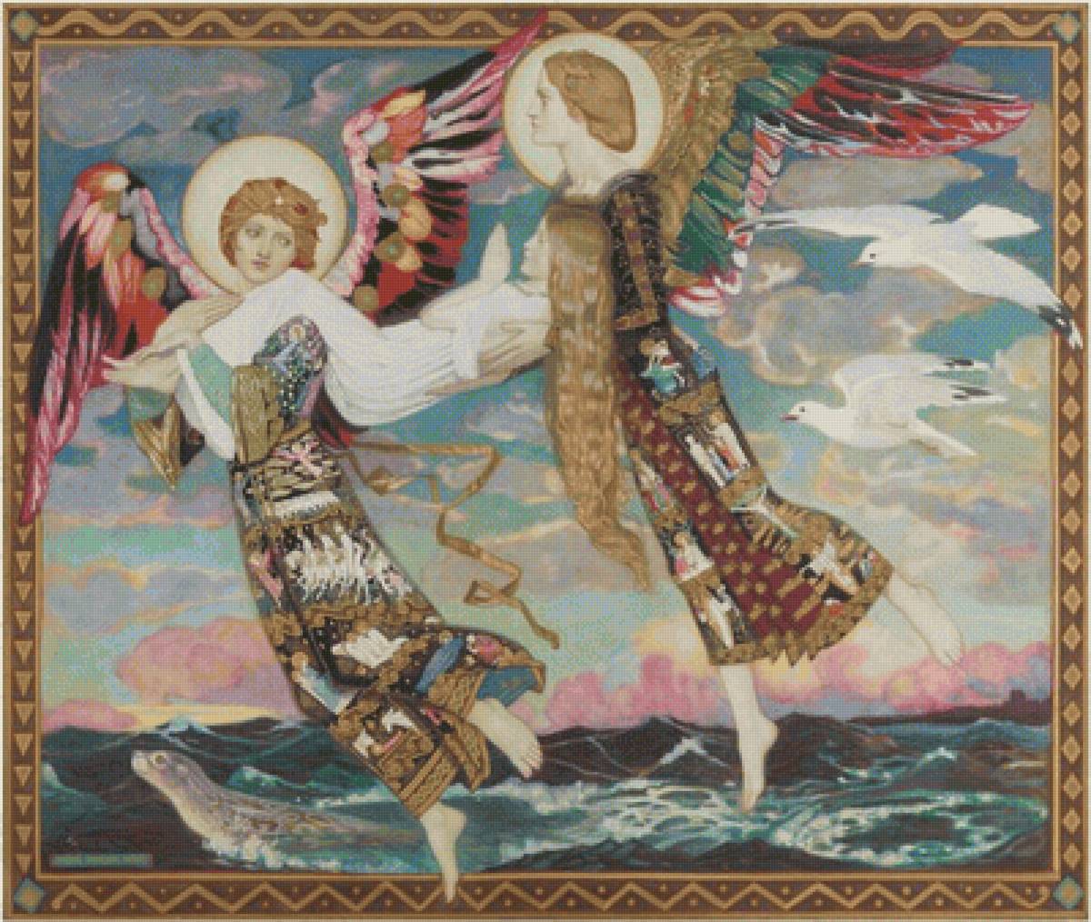 John Duncan, Saint Bride - ангелы, море, религия - предпросмотр