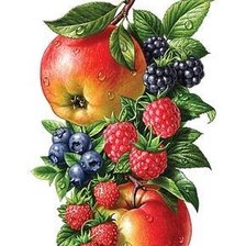 Схема вышивки «Фрукты, ягоды»
