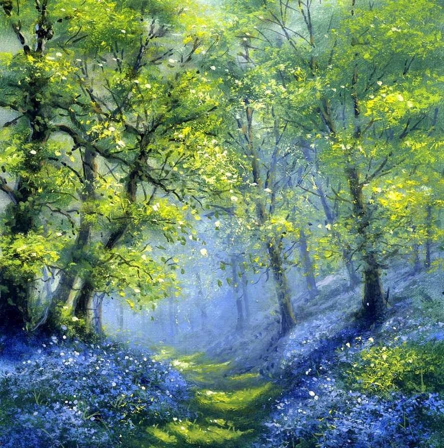 Paisagem. - arvores, floresta., paisagens, flores - оригинал