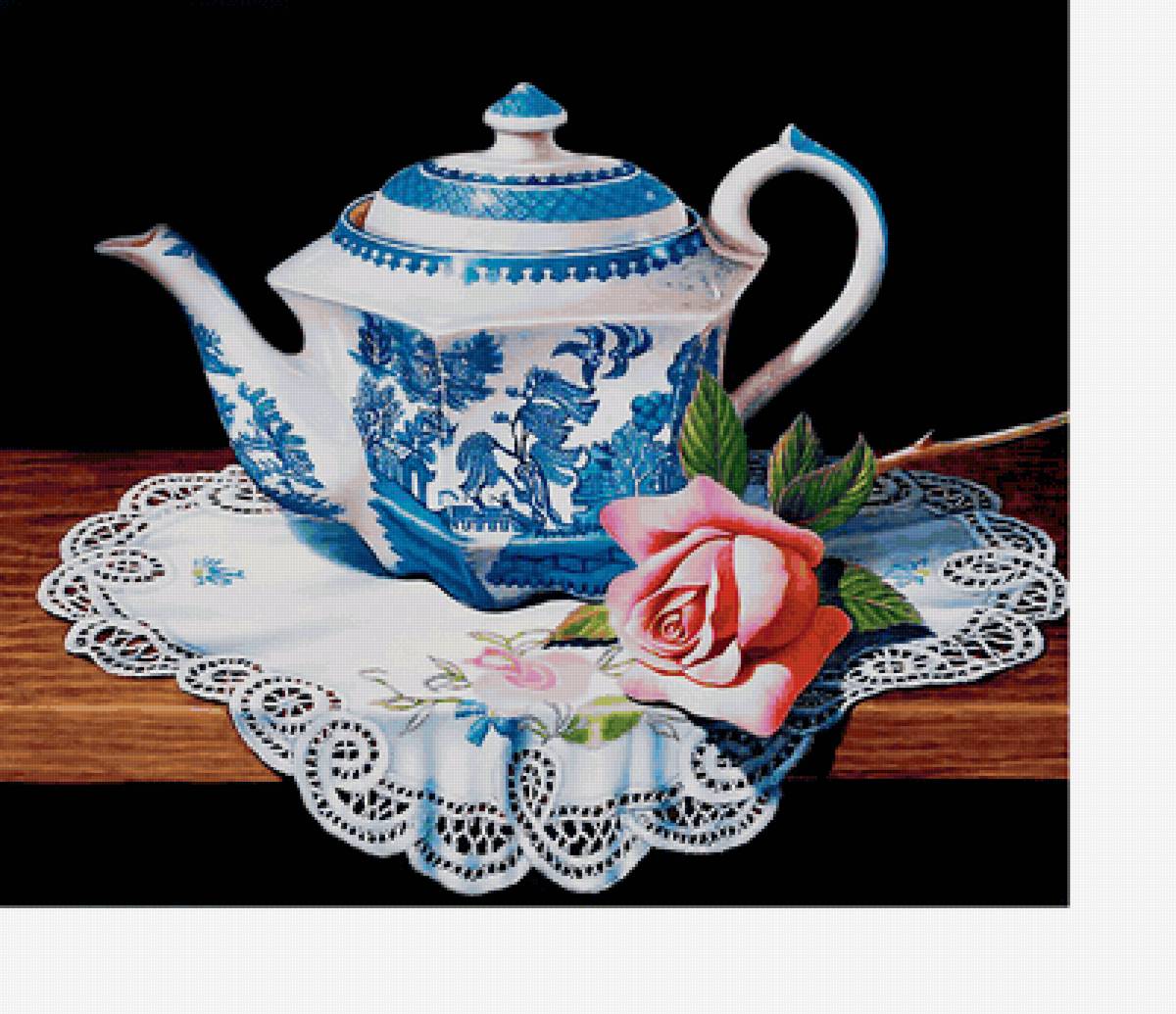 Серия "Натюрморт" - цветы, натюрморт, посуда - предпросмотр