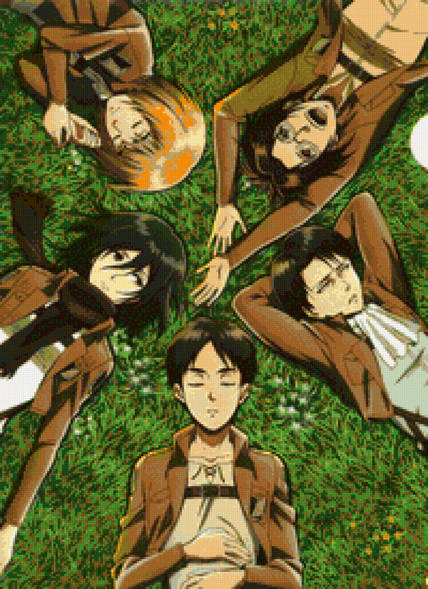 Атака титанов - армин, леви, эрен, микаса, атака титанов, ханджи - предпросмотр