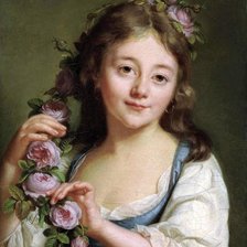 Девушка с розами