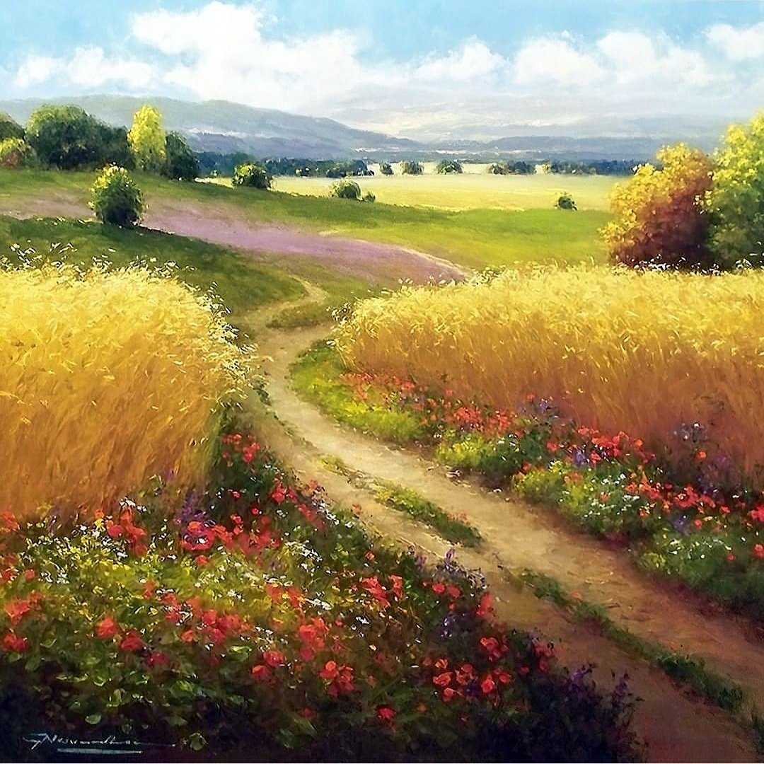 Дорога домой - мост, пейзаж, осень, природа - оригинал