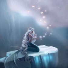 Схема вышивки «Русалка на льду»