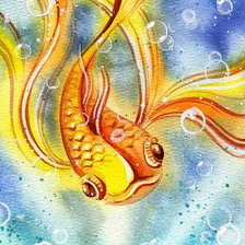 Оригинал схемы вышивки «Золотая рыбка» (№2323286)