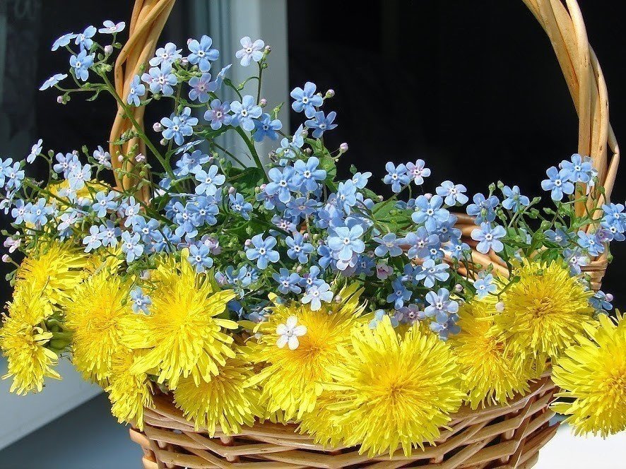 Корзинка с цветами - оригинал