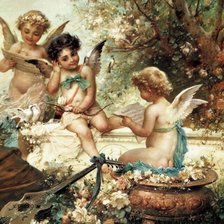 Схема вышивки «амурчики»