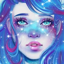 Схема вышивки «Девушка с луной»