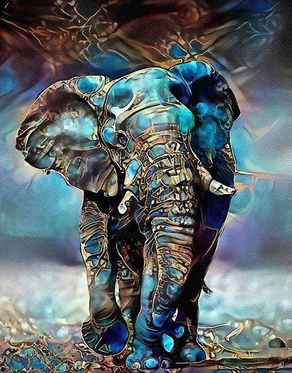 Elefante. - animais.pintura.arte. - оригинал