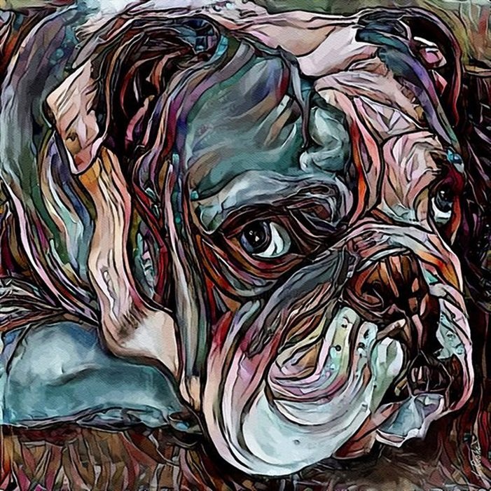 Cão. - animais.pintura.arte. - оригинал