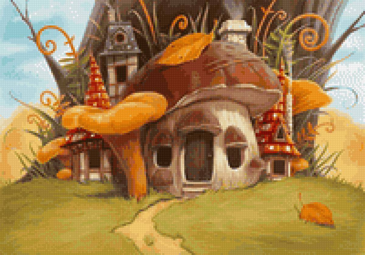 грибной домик - домик, гриб - предпросмотр