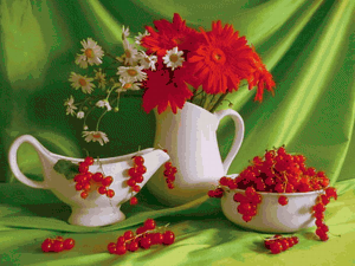 смородина красная - смородина, ваза - предпросмотр