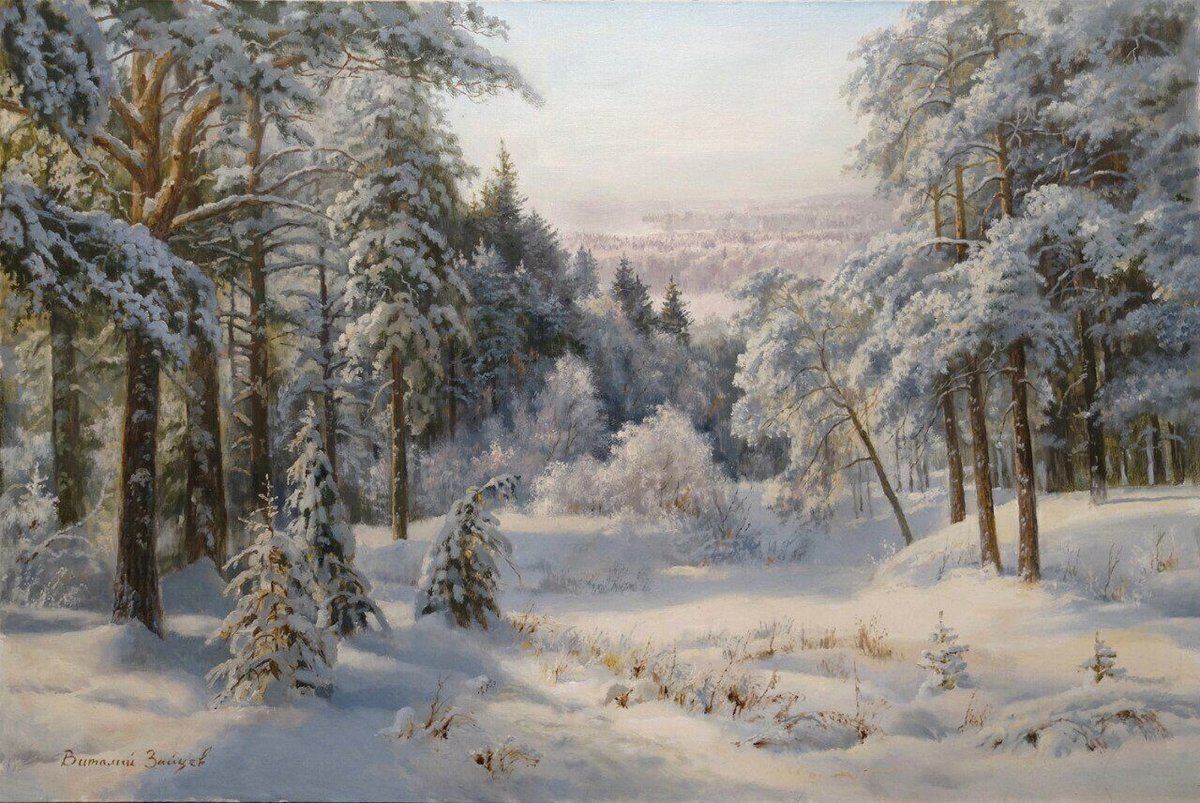 В лесу - зима - оригинал