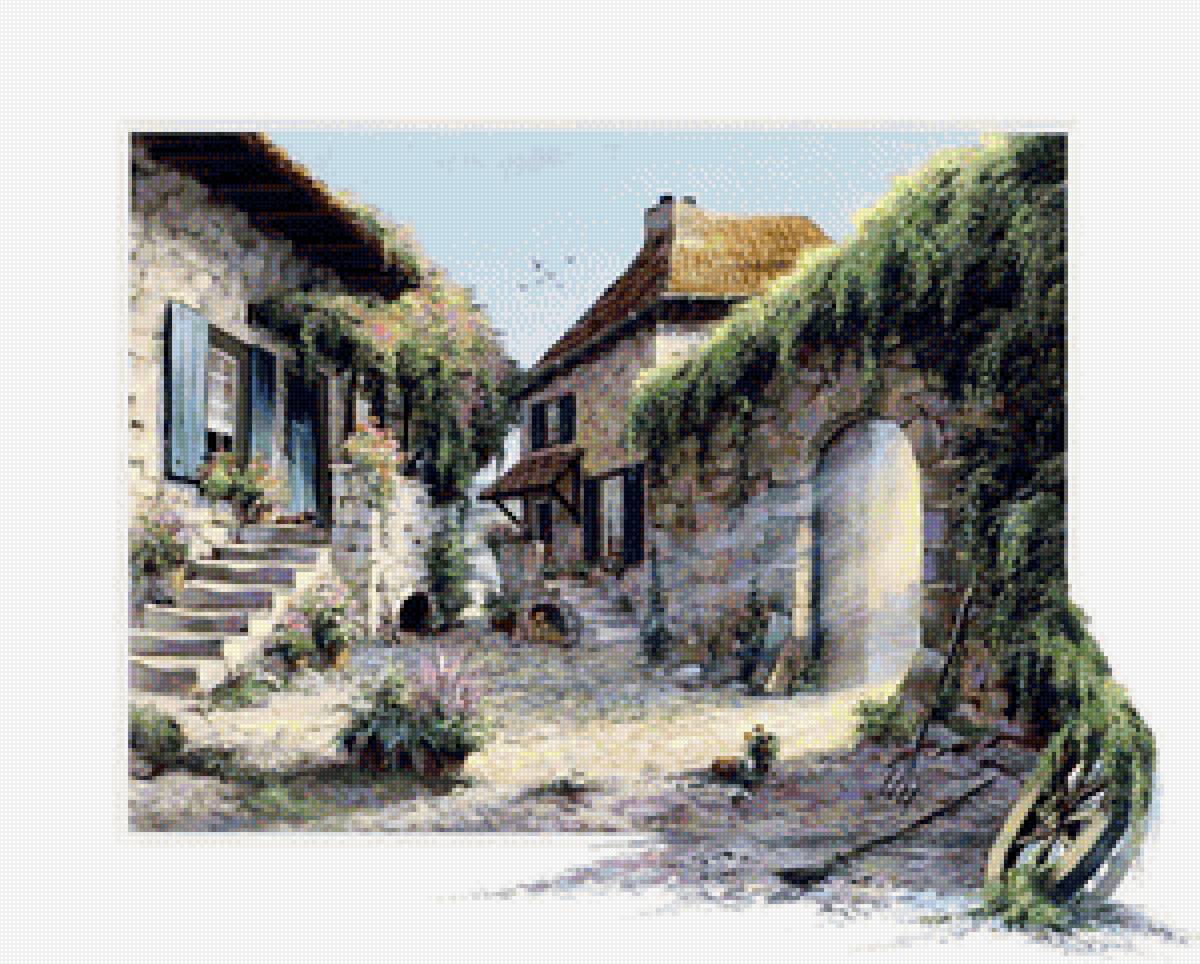 Дворик - рейнт висаар, лето, природа - предпросмотр