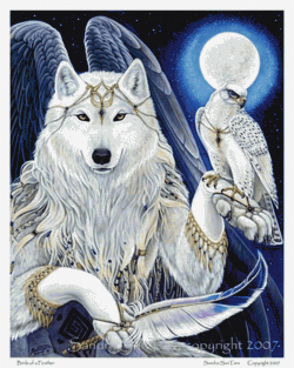 Волк правитель - магия, волк, сантара, волшебство - предпросмотр