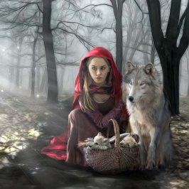 Волчьи чары 1 - волк, животные, люди - оригинал