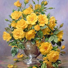 Схема вышивки «Boque de rosas amarelas.»