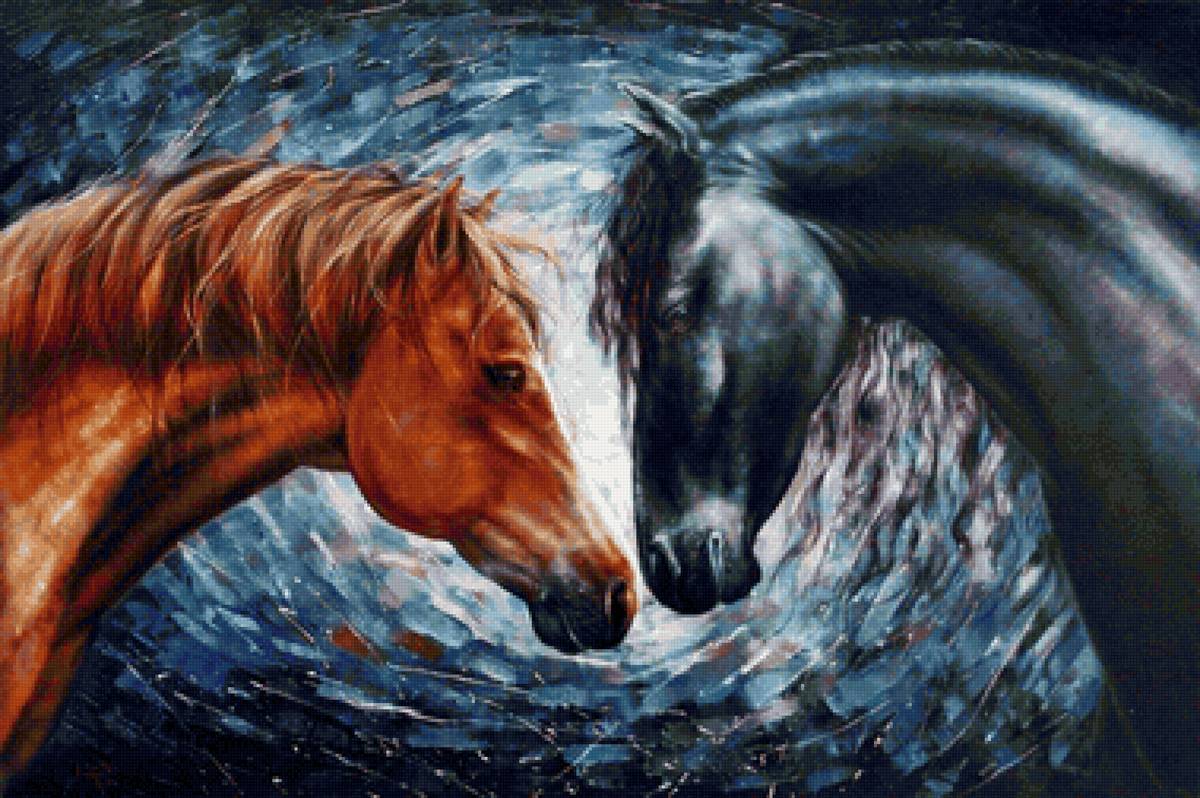 Cavalos. - animais.pintura. - предпросмотр