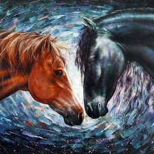 Оригинал схемы вышивки «Cavalos.» (№2328480)