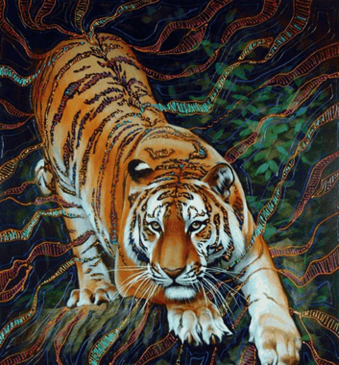 Tigre. - animais.pintura.arte. - предпросмотр
