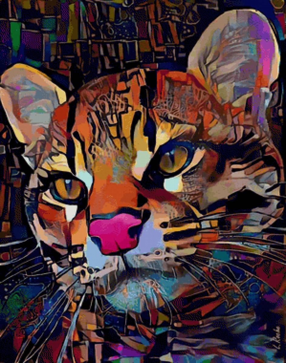 Gato.selvagem. - animais.pintura. - предпросмотр