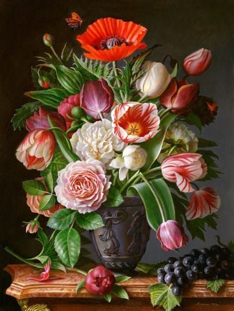 Натюрморт - цветы, живопись, букет, натюрморт - оригинал