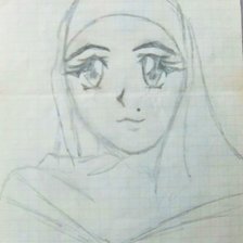 Схема вышивки «аниме мусульманка»