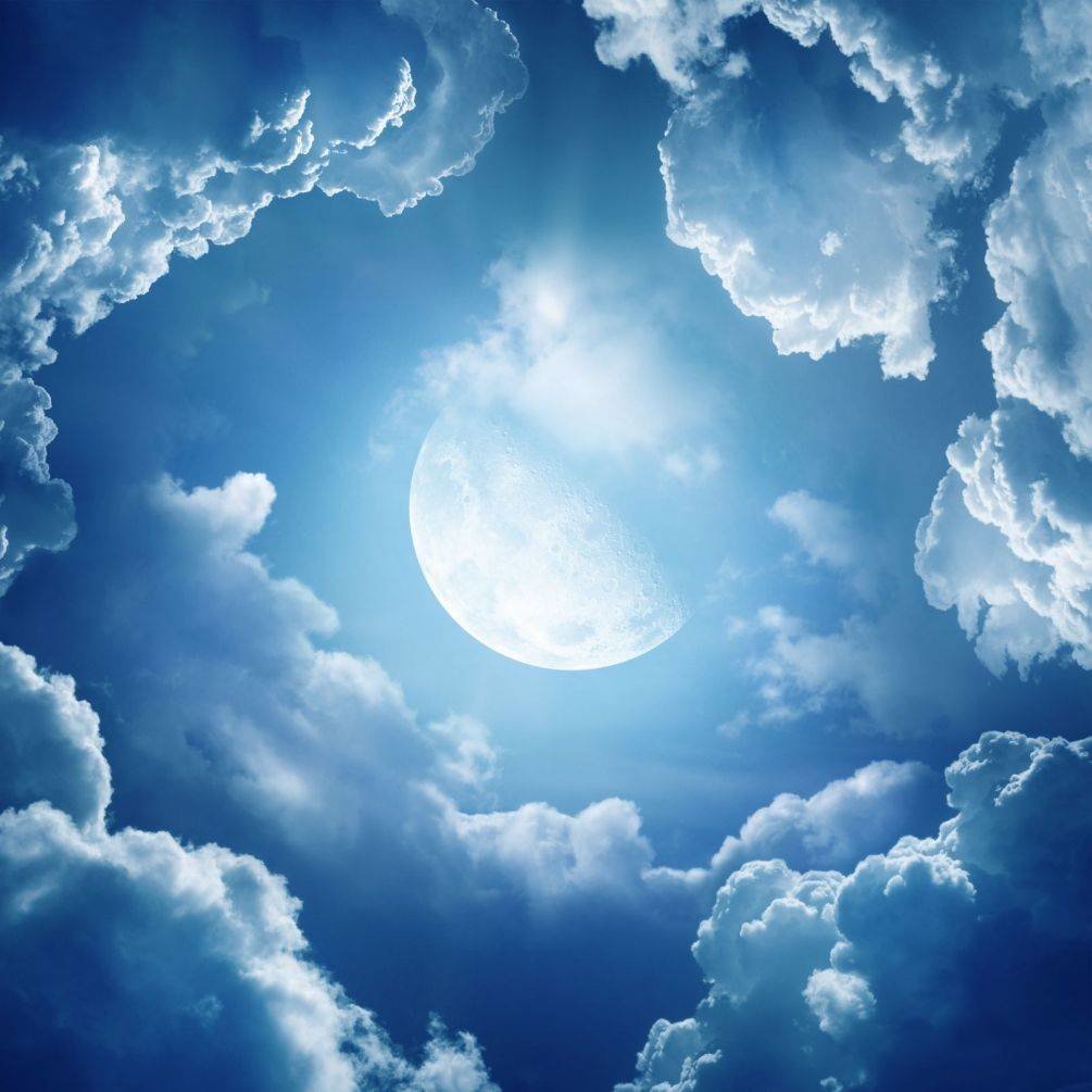 Небо - луна, небо, облака - оригинал