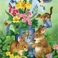 Схема вышивки «Coelhos.»