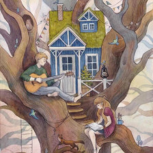 Схема вышивки «Lleure arbre»