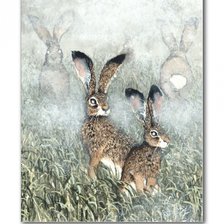 Схема вышивки «Llebres»