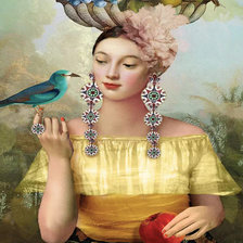 Схема вышивки «Dama ocell»