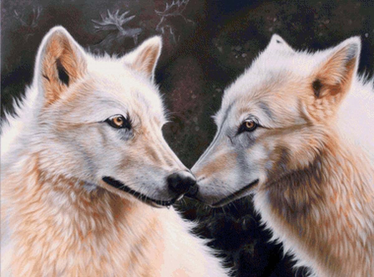 Lobos. - animais.pintura. - предпросмотр