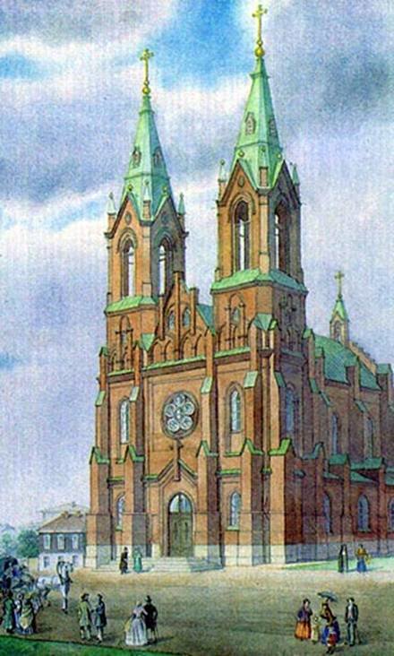 Готическая церковь которая была  в Челябинске - готика, 30-хгодов, челябинск, церковь - оригинал