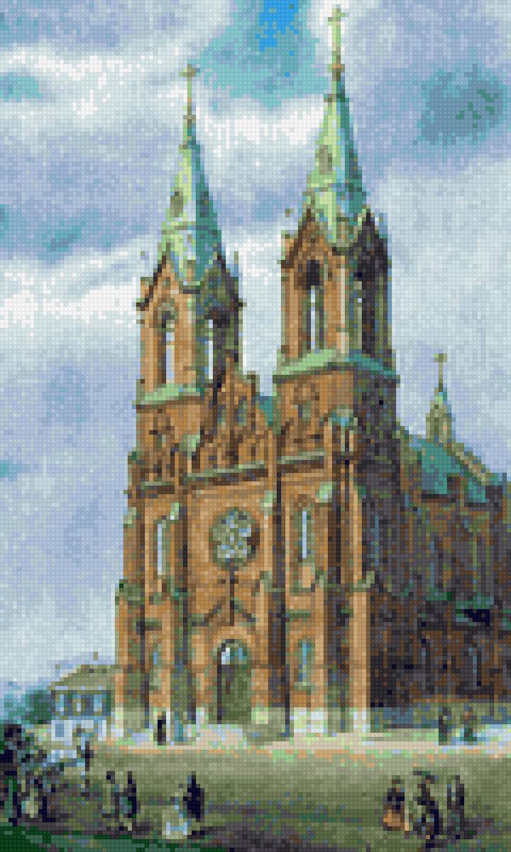 Готическая церковь которая была  в Челябинске - 30-хгодов, церковь, готика, челябинск - предпросмотр