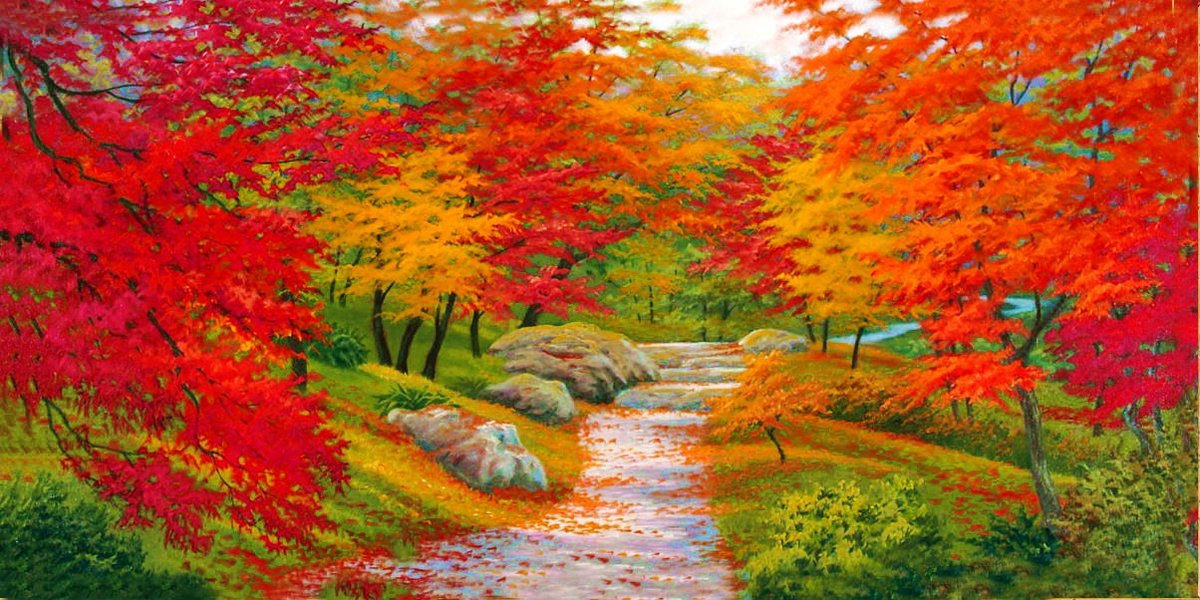 Paisagem de outono. - paisagens.arvores.outono. - оригинал