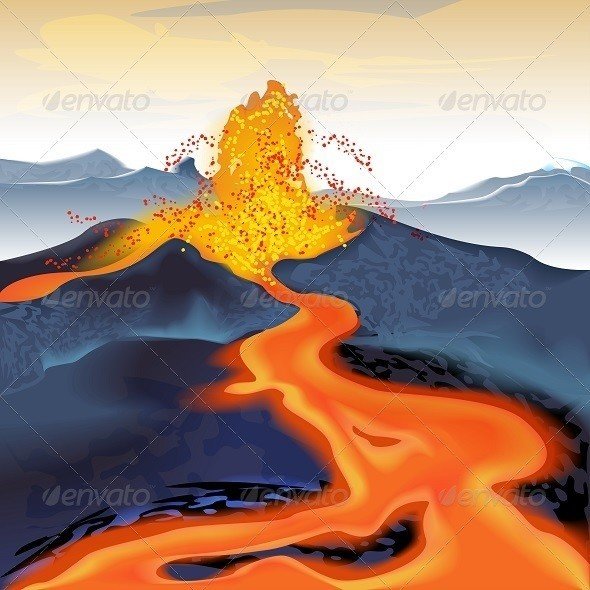 Извержение - извержение, вулкан - оригинал