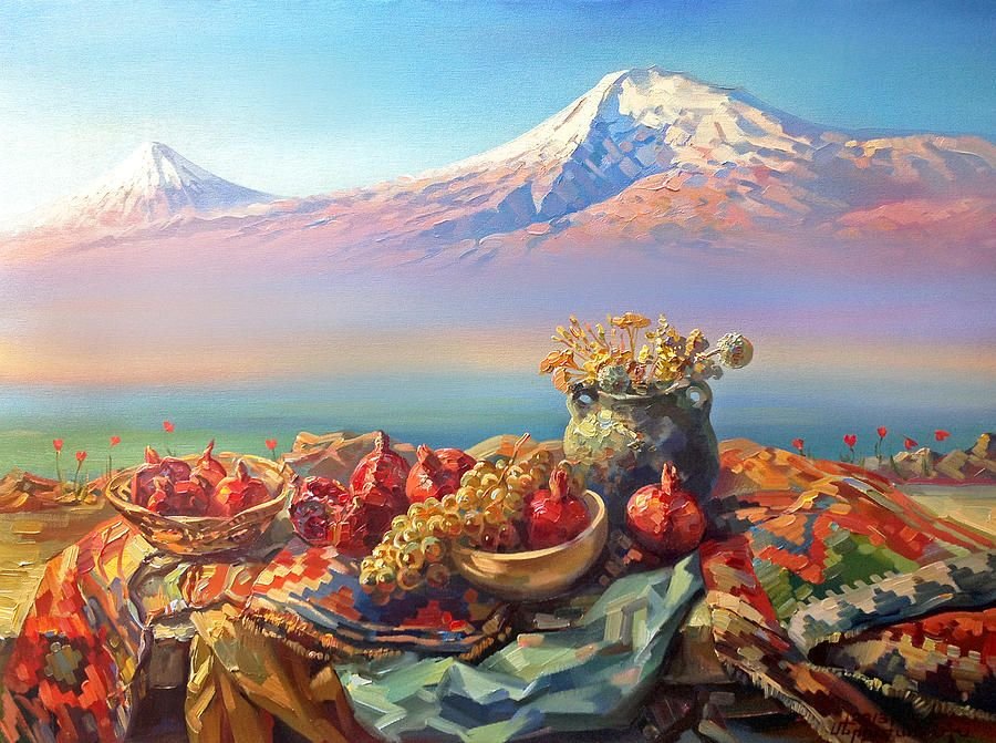 №2331542 - натюрморт, горы, гранат - оригинал